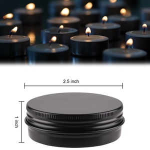 Various Sizes Black Round Aluminum Cosmetic Containers Aluminum Jars with Screw Lid Metal Empty Aluminum <b>Tins</b> <b>Storage</b> Travel <b>Tin</b> - Product Image 2