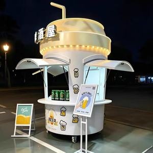 Chariot de cuisine mobile personnalisé en acier inoxydable pour café, glaces, hot-dogs et confiseries - Product Image 5