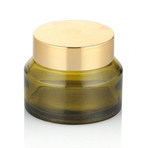 Bocaux en verre vert personnalisés avec couvercles en or, 15ml, 30ml, 50ml, 100ml, fabricant, vente en gros - Product Image 1