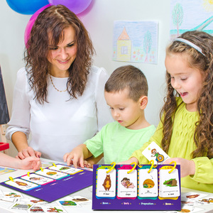 Set di Flashcard Educative Personalizzate per Bambini, per Costruzione di <span class=keywords><strong>Frasi</strong></span>, Apprendimento di Vocabolario e Ortografia Prescolare - Product Image 2