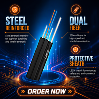 Kabel Drop FTTH Dekam GJYXCH Self Supporting Outdoor 2 Core Single Mode G657A1, Kabel Fiber Optik Figure 8, Harga Pabrik