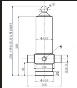 Vérin hydraulique télescopique pour presse, équipement OEM, utilisation sur camions agricoles à benne basculante, course de 550 mm, alésage de 90 mm, 30 MPa - Product Image 3