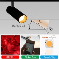 Accessoires pour éclairages sur rail ERDU, lumière magnétique zoomable, CRI90, système d'éclairage sur rail linéaire, rail DC48v, sans scintillement