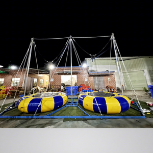 Ngoài trời <span class=keywords><strong>Trampoline</strong></span> công viên trò chơi <span class=keywords><strong>2</strong></span> người chơi bungee nhảy bền kim loại PVC vật liệu thép - Product Image 1
