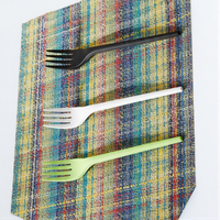 Greenday Custom Color CPLA Vork PLA Volledig Biologisch Afbreekbaar Bestek Tafelgerei Vork voor Feest Restaurant Afhaal Fastfood Fruit Taart