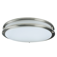 Plafonnier LED double anneau Worbest en acier, design délicat, 14 pouces, 25W, 5 températures de couleur modifiables, dimmable, certifié ETL/cETL