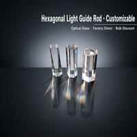 Prisme optique hexagonal personnalisé en verre BK7/silice fondue, résistant aux hautes températures, pour la fibre optique et l'industrie semi-conductrice