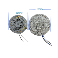 Module de remplacement rond pour ventilateur de plafond LED à intensité variable avec cordon et télécommande, 118 mm, 20 W, AC120V, 5 CCT, sans scintillement, IRC90+
