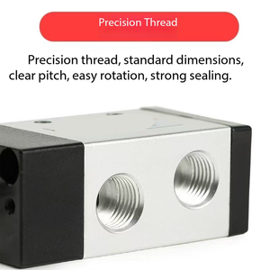 Vanne mécanique pneumatique 2 positions 5 voies MV522R, type à rouleaux, vanne directionnelle manuelle MV522TB, interrupteur à bouton LB - Product Image 4