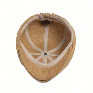 Gorra de Paja Fina Estilo Japonés 2025, Sombrero Retro para el Sol, Unisex, Estilo Británico Informal, Gorra Newsboy - Product Image 4