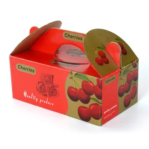 Пользовательские Печатные коробки для упаковки фруктов вишни свежие фрукты картонная коробка для фруктов