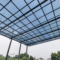 Auvent de terrasse en aluminium et polycarbonate pour extérieur, résistant aux UV, imperméable, abri solaire pour villa, balcon, cour, jardin