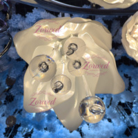 Lampe sur pied de luxe en métal argenté à 7 têtes de fleurs de magnolia, lumière chaude, pour allée de mariage et décoration d'événements, vente en gros
