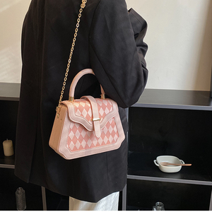 Sac à main pour femmes tendance El Cantasi, petit sac à main décontracté avec chaîne en métal à motif diamant, vente chaude - Product Image 5