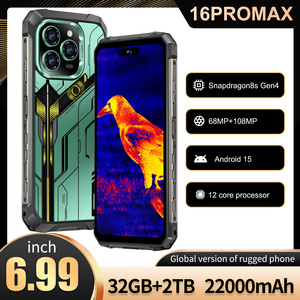 <strong>Rugged</strong> Phone <strong>2026</strong> 16 Pro Max Android 15 Water Resistant Fingerprint 120Hz LED French IP68 32GB+2TB High Performance <strong>Smartphone</strong> - Product Image 6