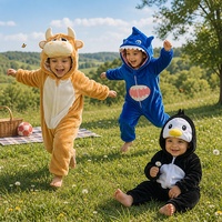 Michley noël pyjamas flanelle barboteuse bébé chaud Onesie 0-36M enfant en bas âge en gros en vrac bas quantité minimale de commande vente directe d'usine