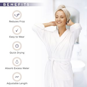 ผ้าโพกหัวไมโครไฟเบอร์แห้งเร็วสำหรับผมเปียก - Product Image 2