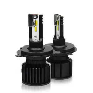 H4/9003 HI/lo chùm dẫn foglight Bộ dụng cụ hình dạng nhỏ đèn pha Bóng đèn câm Fan 12/24V 60W 7000lm 6000K kim loại ổ cắm xe dẫn đèn pha