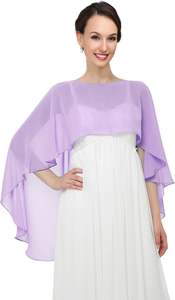 Chal de Mujer Sexy, Delgado, de Chifón, Color Sólido, Transpirable, de Poliéster, Protector Solar, Tipo Capa - Product Image 2