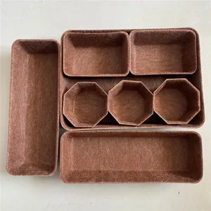 Hỗn Hợp Màu Nhựa Bin Trang Điểm Organizer Box Mua Cảm Thấy Giỏ Lưu Trữ Vải Và Hộp Cho Ngăn Kéo Với Mức Giá Tuyệt Vời