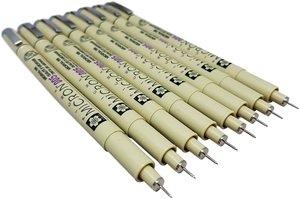 Venta caliente Sakura Color negro profesional Micro pluma dibujo aguja pluma 12 tipos diferentes de marcadores de punta para dibujar - Product Image 6