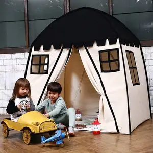 Kinder Märchen Spielzeug Spiel zelte Haus für Mädchen Jungen Prinzessin Indoor Playhouse Castle Spiel zelte mit Trage tasche