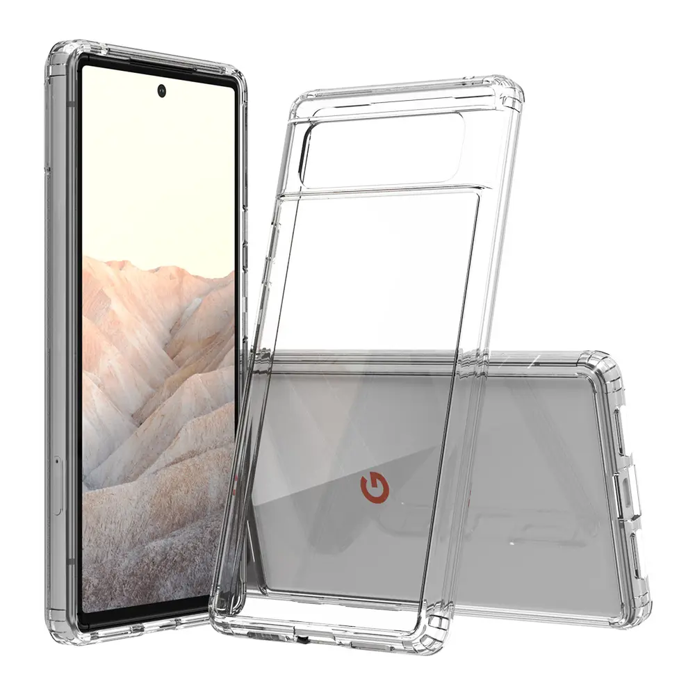 Wholesale Manufacture Clear Heavy Duty Shockproof Phone Case For Google Pixel 7 6 Pro 6A 5 5A 4A Transparent Hard Back Cover