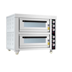 Commercial Electric Oven Double Layer Hinged Door Bakery Equipment For Cakes Bread Pizzas Freestanding EU Plug - Product Image 4