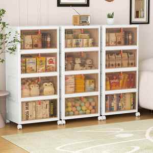 Hot Sale PP Plastic Rectangle Transparent Windows Organizers Collapsible Dustproof <b>Folding</b> Eco-Friendly Modern Shoe Rack <b>Storage</b> - Product Image 2