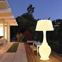 Lampe de sol LED RGB de style nordique pour intérieur et extérieur, étanche IP65, design scandinave moderne blanc, hôtel, écologique, télécommande