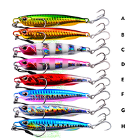 Leurre de pêche métallique lumineux submergé TOPIND 10g 30g, appât de simulation de poisson de mer en PVC avec trois hameçons en fer, pêche au lancer lent en lac