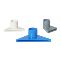 Bec de sortie d'eau triangulaire en PVC pour aquarium, raccord de fond en plastique pour cascade artificielle, raccords de tuyauterie DIY femelle