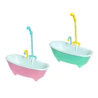 Jumon Moderne Carré Électrique Abreuvoir Douche pour Oiseaux ABS Bleu Accessoire de Cage Durable Écologique Fournitures de Nettoyage pour Oiseaux
