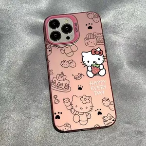 Strawberry cake cute Kitty cat all-inclusive anti-fall new phone case for iphone 15 14 13 12 11pro/max