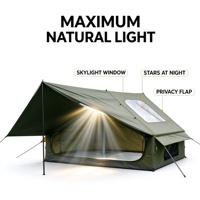 Tente gonflable Green Skylight Pro Air 6,3 m² avec auvent étendu, tente de camping gonflable à porte unique, Oxford 300D, sac de pompe inclus