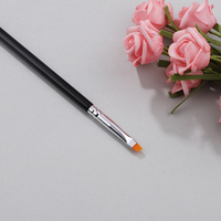Kualitas Premium e-layli tipis miring datar halus siku oranye Eyeliner alis Make Up kuas Vegan bulu mata Liner kuas rias