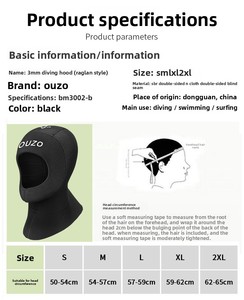 JUNHAIINS Cappuccio da Immersione 3mm con Cinghie per Spalle, Protezione da Sole e Freddo per Snorkeling, Surf e Prendisole - Product Image 6