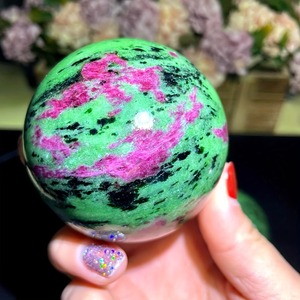 Wholesale High Quality Red Zoisite Ornament <b>Block</b> Polished Fashion Trend Digital Printing CrystalHola Home Decoration Earth Day - Product Image 4