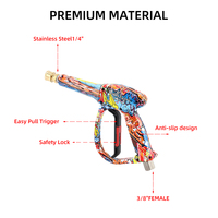 Kit de pistolet de pulvérisation de lave-auto haute pression Graffiti coloré à la mode avec raccords à connexion rapide