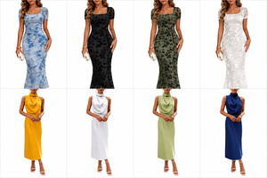 Office All-match Summer Adult Dresses, Random Mix <b>Mixed</b> Styles&Colors Wholesale, Multi-piece Pack Consolidated Delivery - Product Image 5