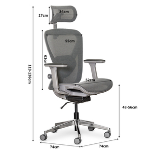 Silla Ergonómica Deluxstar Q1, Venta al por Mayor del Fabricante, Venta Directa de Fábrica, Diseño Moderno, Respaldo en Forma de Flecha, Altura Ajustable, Malla - Product Image 3