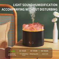 Mini humidificateur d'huiles essentielles d'aromathérapie USB 160ML, brume fraîche, diffuseur de pierre de sel en cristal de l'Himalaya pour la maison