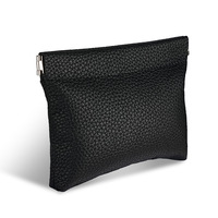 Mini sac à monnaie en cuir portefeuille pochette sac à main porte-clés Vintage porte-monnaie rond fermeture éclair poche sac petit sac à main avec lanière de poignet