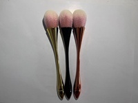 Brosse à poussière pour ongles professionnelle de luxe, manche unique, rose, grande, multifonctionnelle, nettoyage, poils synthétiques super doux