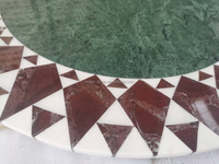 Table en marbre à motifs de médaillon pour restaurant, hall d'entrée, couloir, revêtement de sol, projet de conception de motifs de carreaux