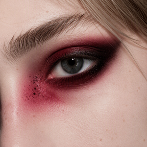 Gothic Black Red <strong>Eyeshadow</strong> Matte <strong>Burgundy</strong> Shimmer Black High Pigment Gradient Transparent Case Edgy Dark Spicy Girl Makeup - Product Image 3