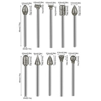 Ensemble d'accessoires rotatifs de 3mm pour la sculpture de la pierre et du verre, 20 pièces