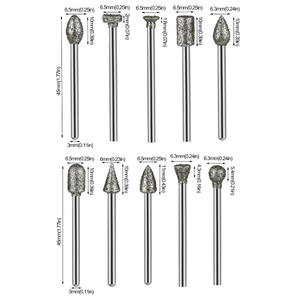20 pezzi Set di punte per frese diamantate con punta di diamante - Product Image 3