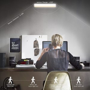 Motion <strong>Sensor</strong> Wireless <strong>Stair</strong> Wall Led Night Strip Cabinet <strong>Lights</strong> Indoor Outdoor <strong>Sensors</strong> Rechargeable 6000K Daylight - Product Image 2