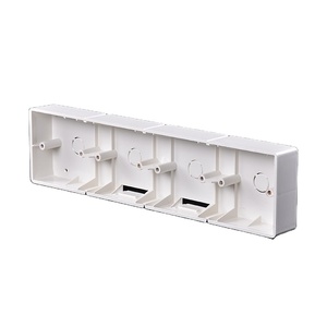 Electrical Plastic Fireproof Pvc Push Flush Wall Mounting 1/2/3/4 Gang Switch Box Junction Box